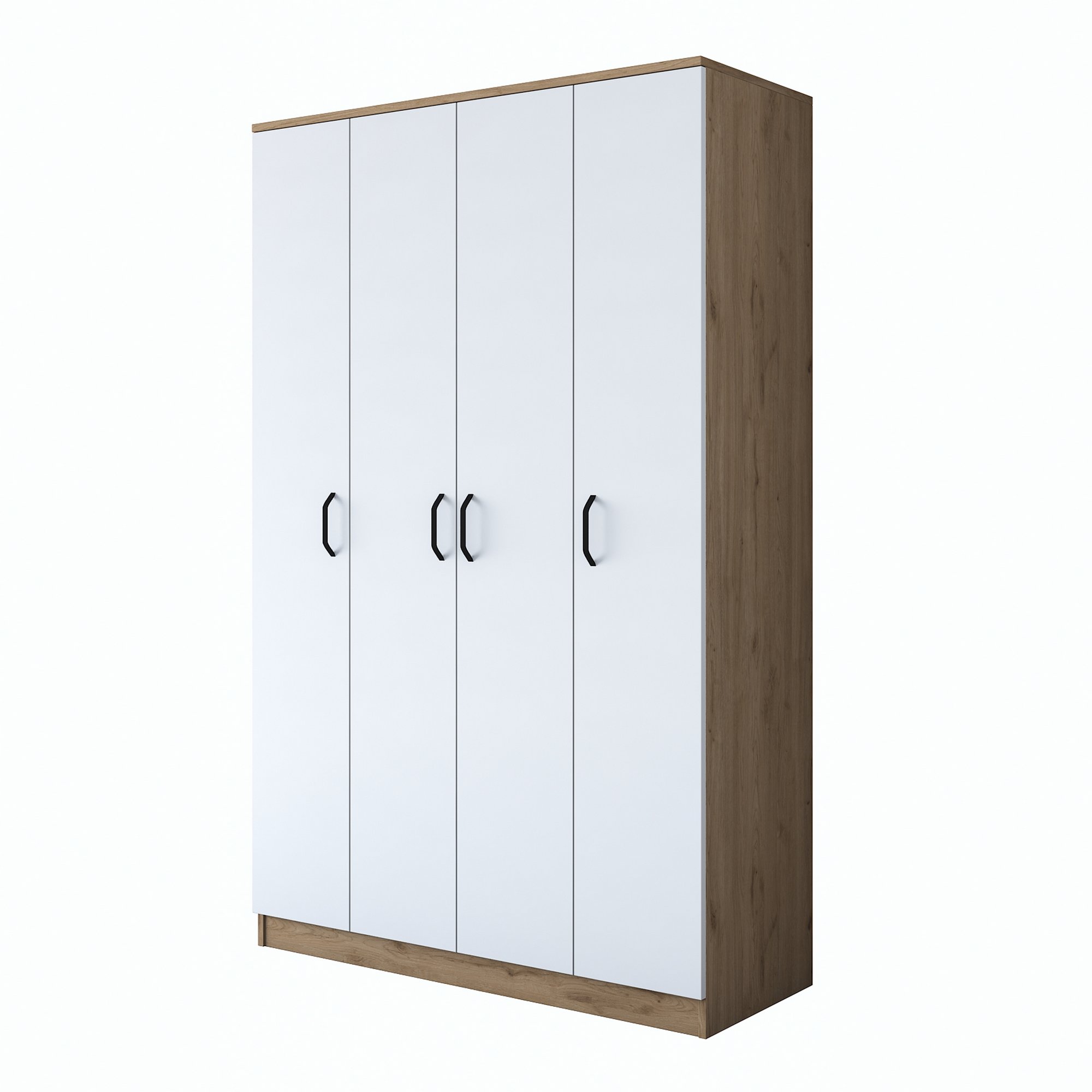 Vaatekaappi Valento Furniture BA116-2247, 120x190.8cm, valkoinen/ruskea