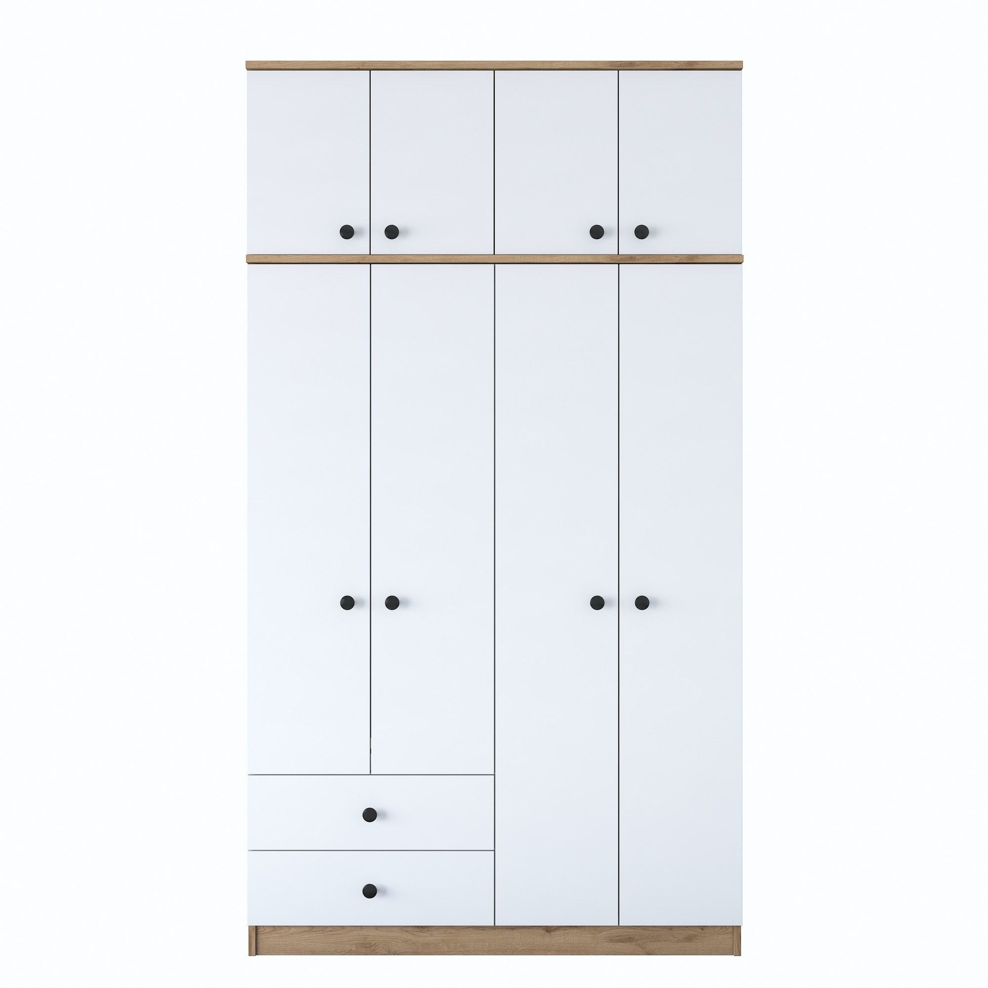 Vaatekaappi Valento Furniture BA121-2696, 120x216.8cm, valkoinen/ruskea