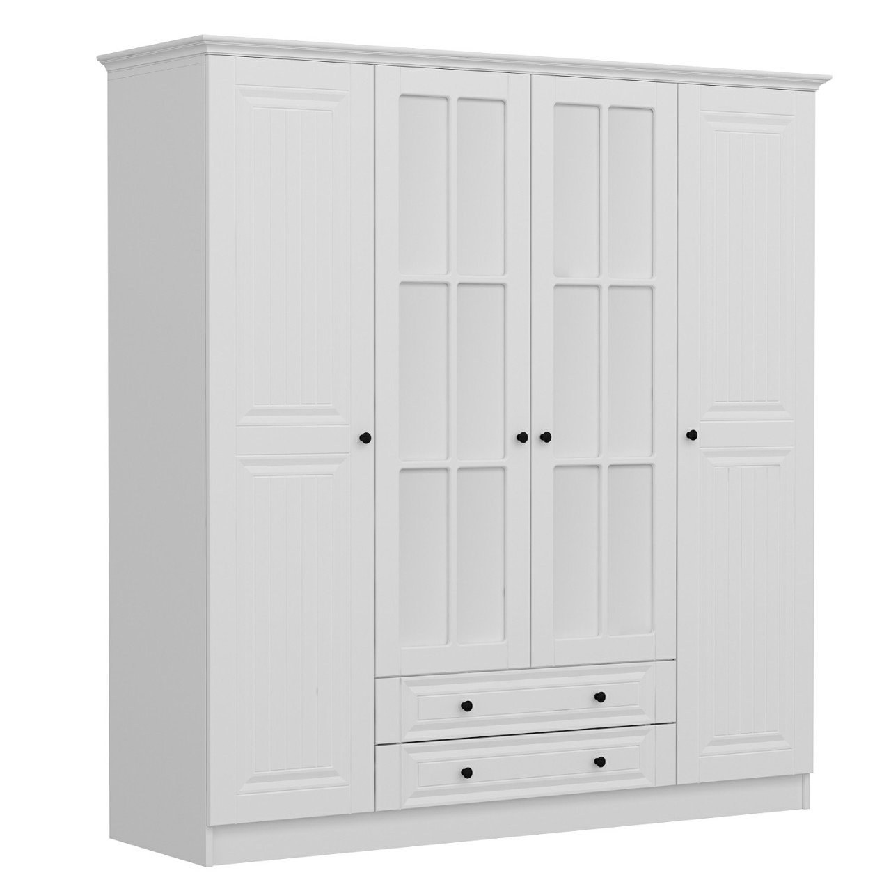 Vaatekaappi Valento Furniture Kale, 180x210x52cm, valkoinen
