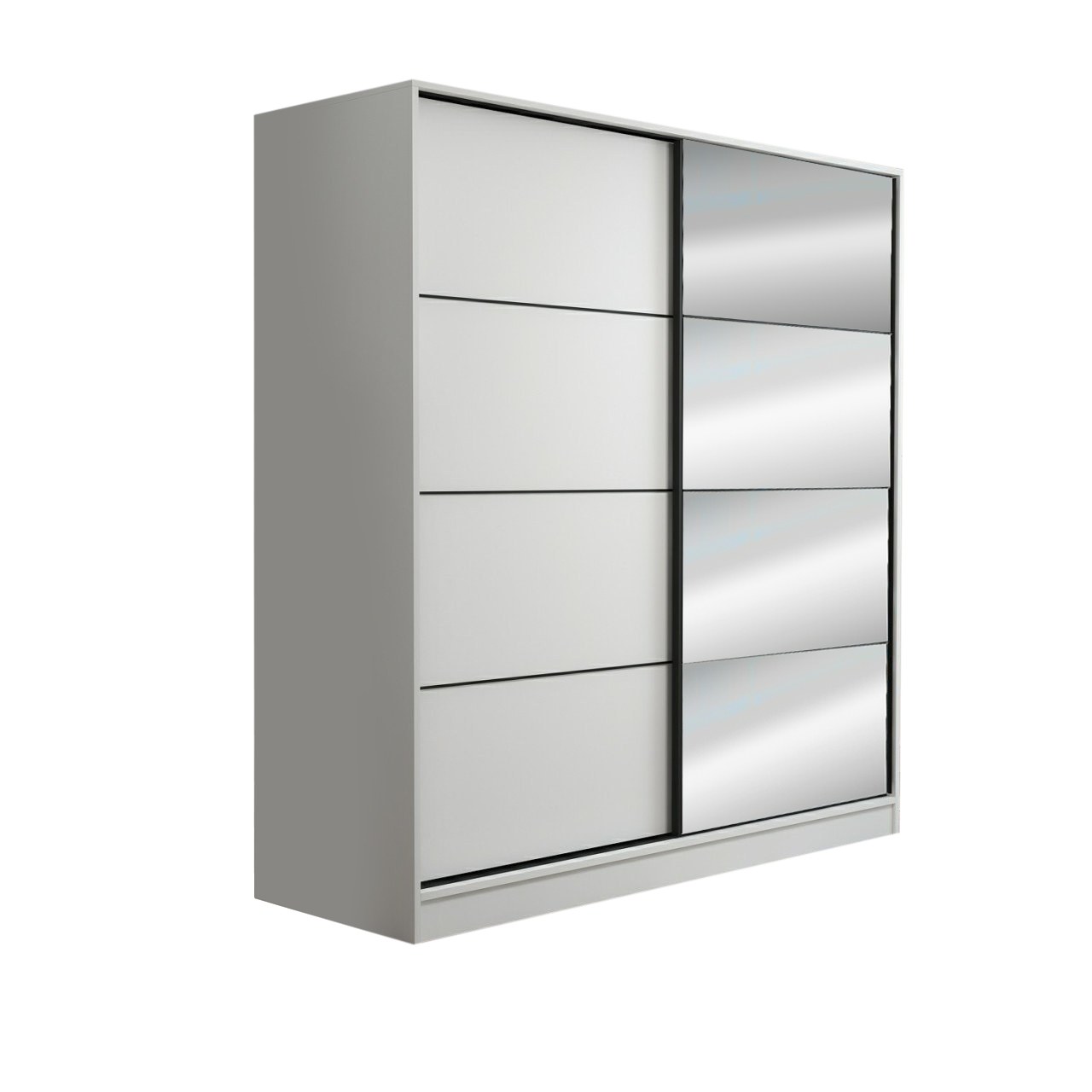 Vaatekaappi Valento Furniture Kale - 3961, 180x210x52cm, Valkoinen