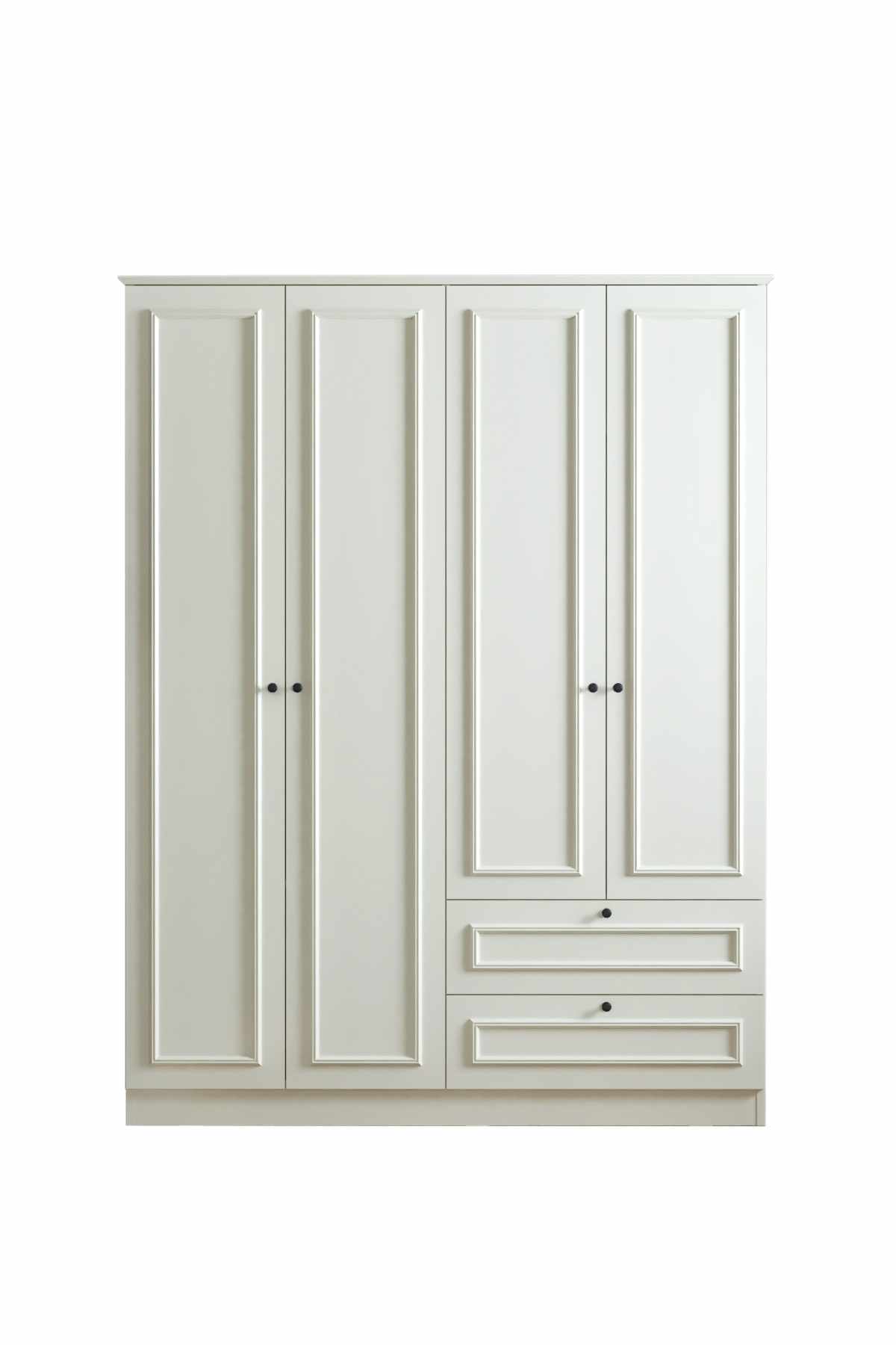 Vaatekaappi Valento Furniture Mira 210, 140x210x54cm, valkoinen