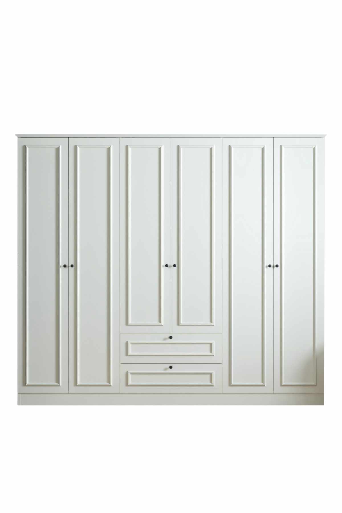 Vaatekaappi Valento Furniture Mira 6 210, 209x210x54cm, valkoinen