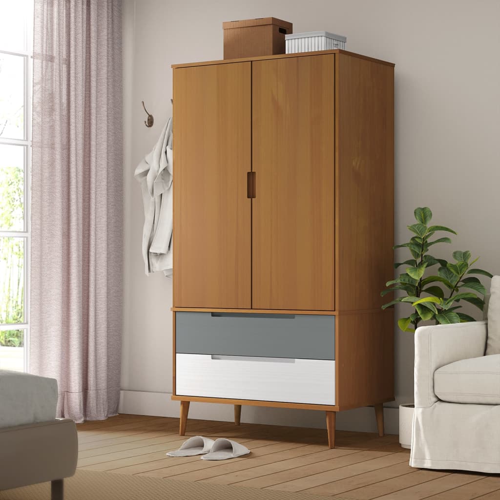 Vaatekaappi Molde 90cm, mänty
