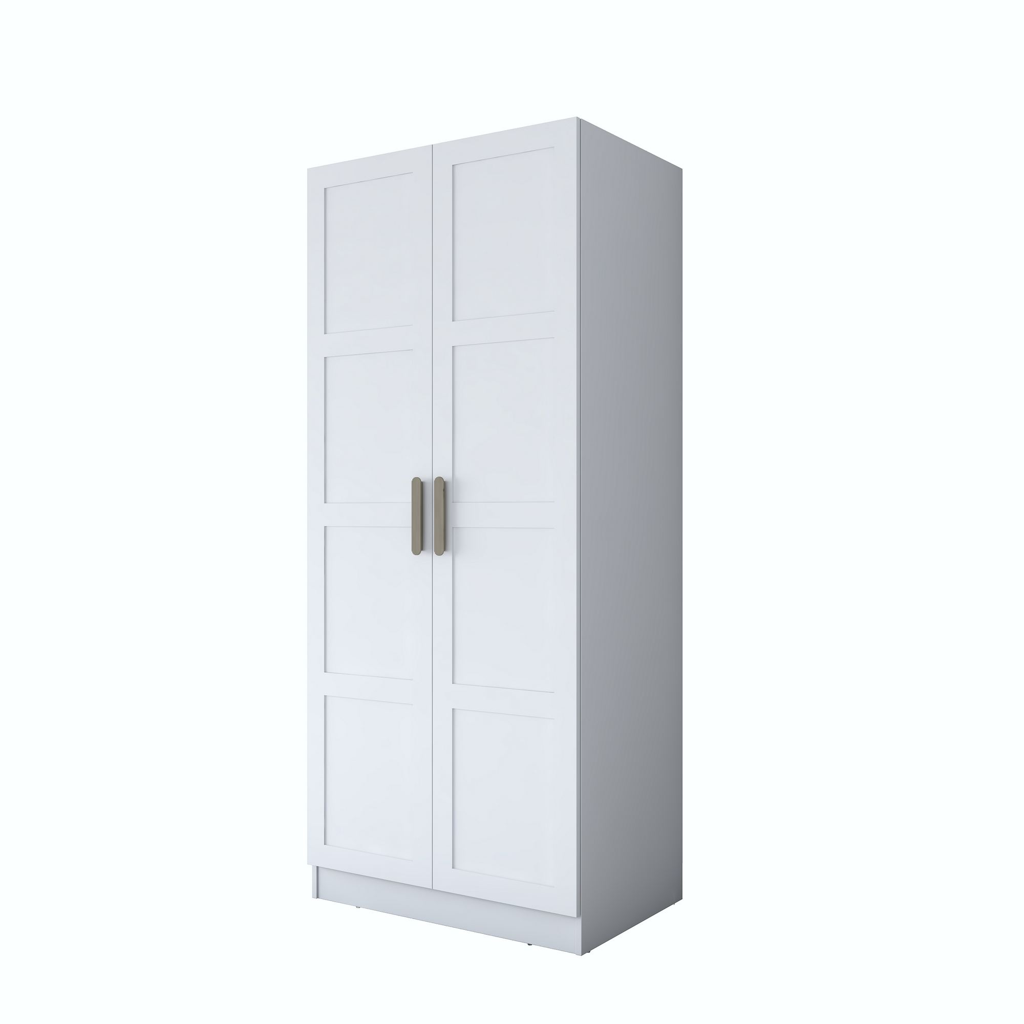 Vaatekaappi Valento Furniture BA221 - 4644, 90x210x57,5 cm, valkoinen