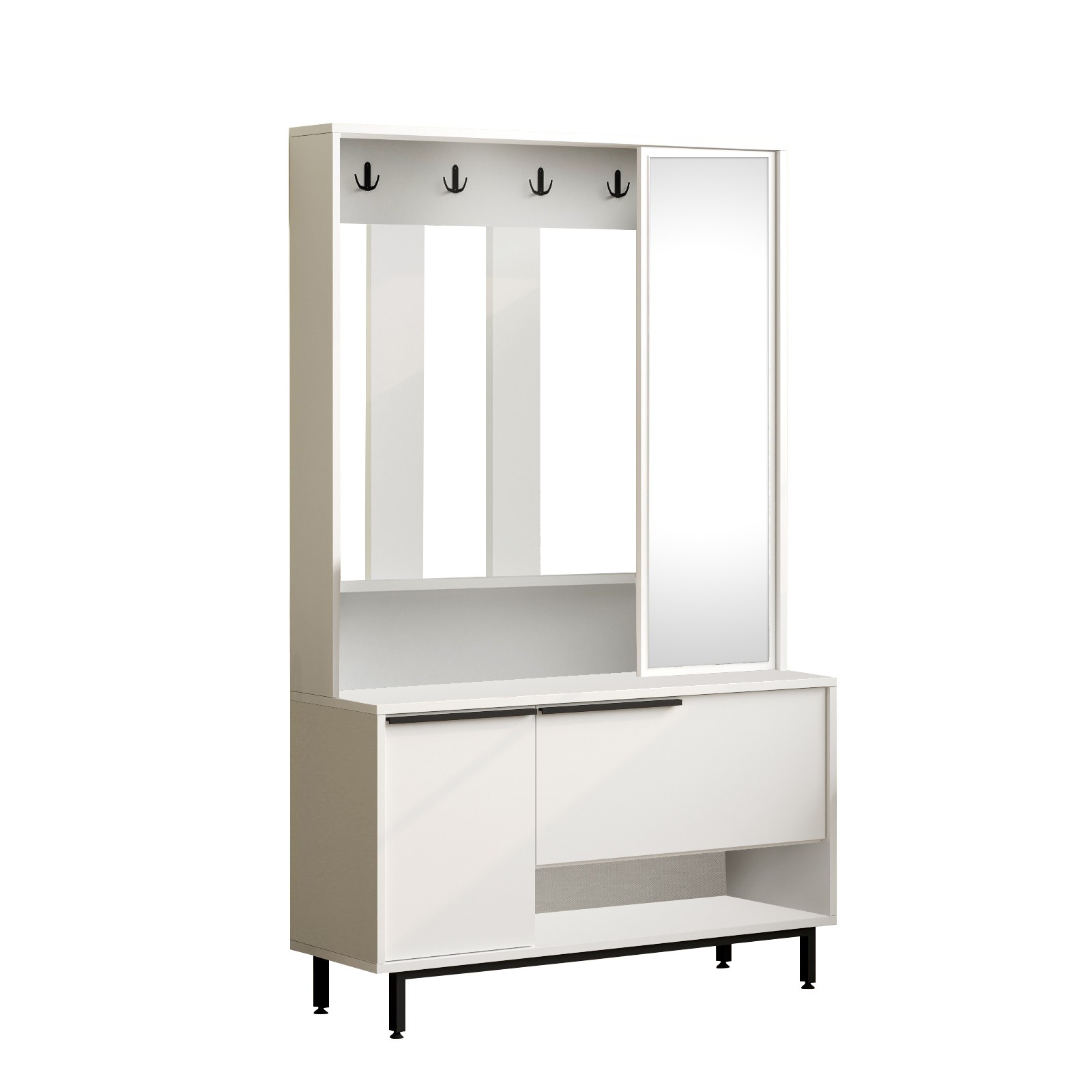 Vaatenaulakko Valento Furniture ON11-W, valkoinen