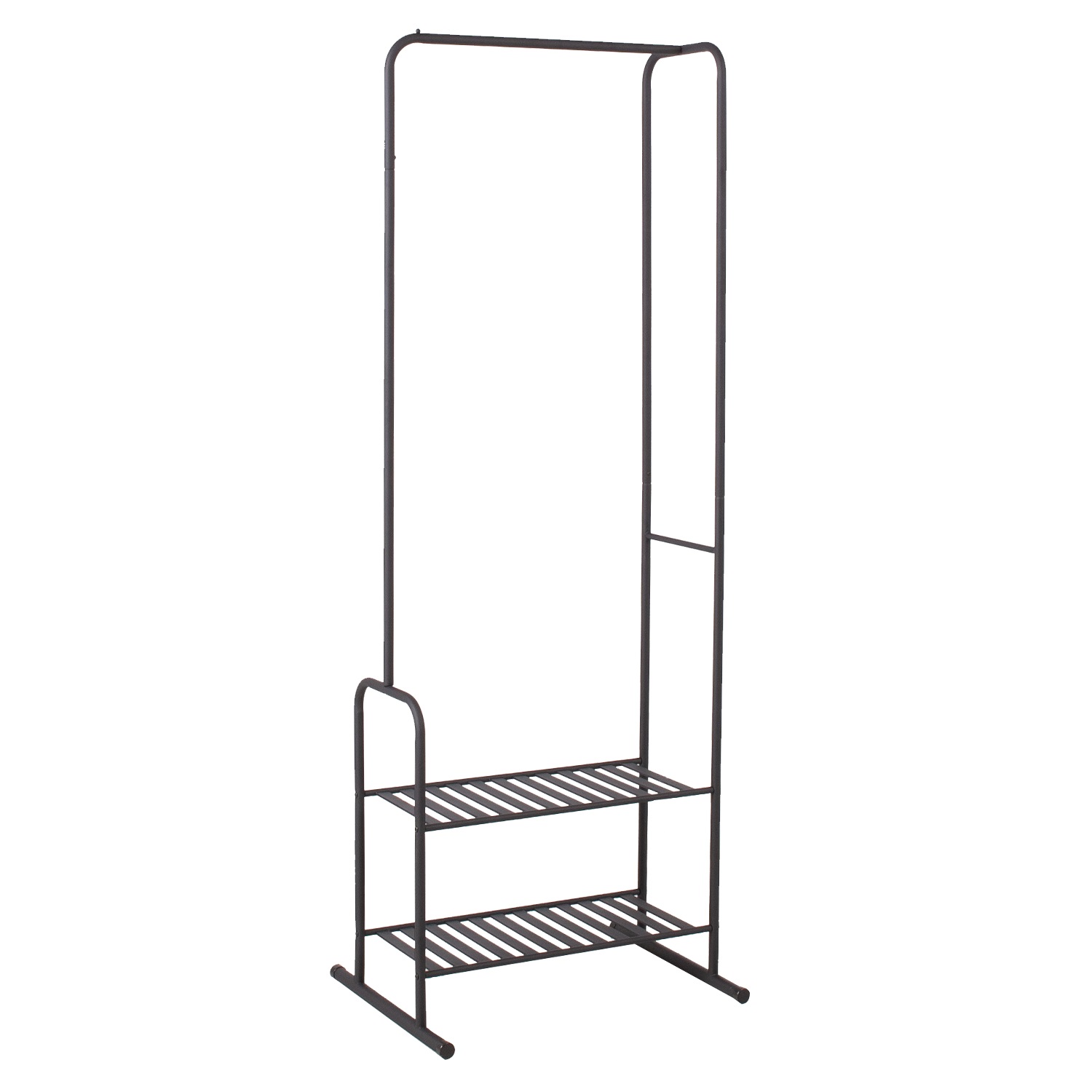 Vaaterekki Home4You Felix, 62x46x173cm, 2 Hyllyä, Musta