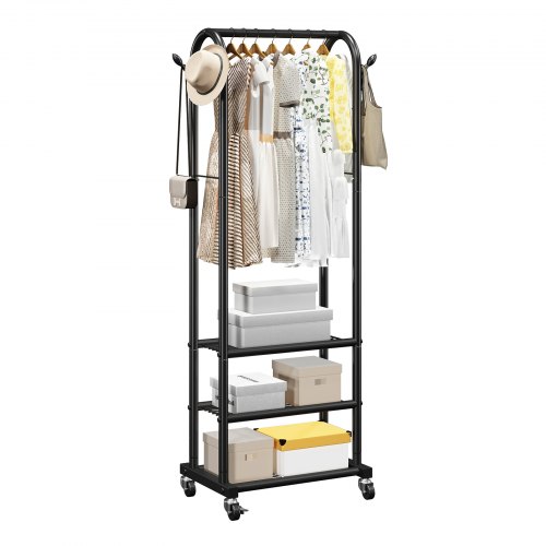 Vaaterekki North Craft YD0059, 47x43.5x180.5 cm, Musta