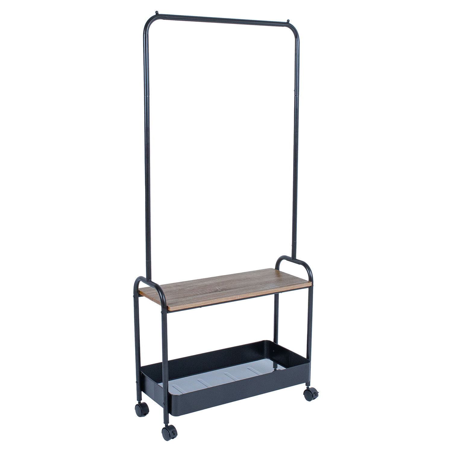 Vaateteline Home4You Fraser, 74x35x165cm, Musta