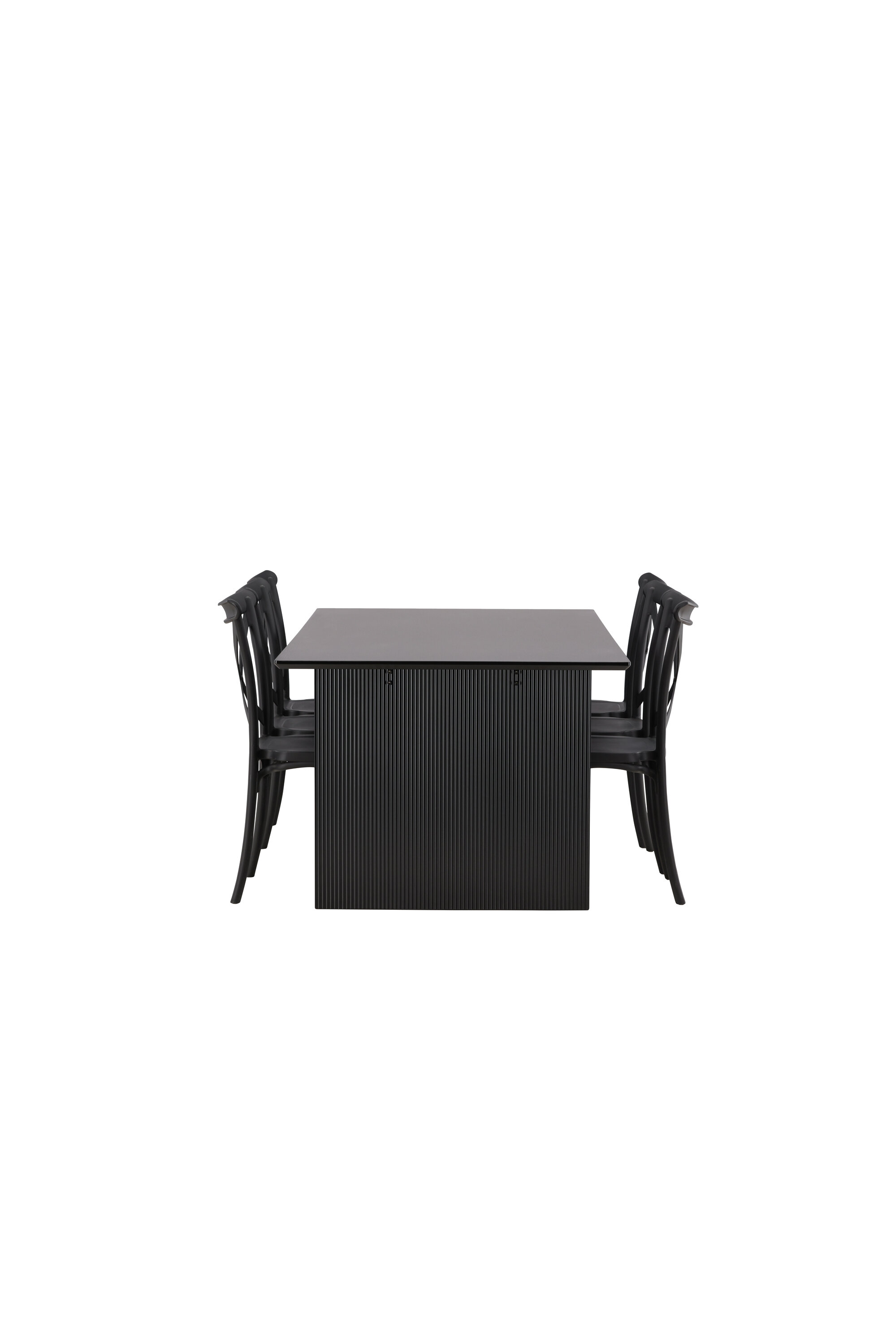 Ruokailuryhmä Venture Home Vail/Crosett, 200x100cm pöytä + 6 tuolia, musta