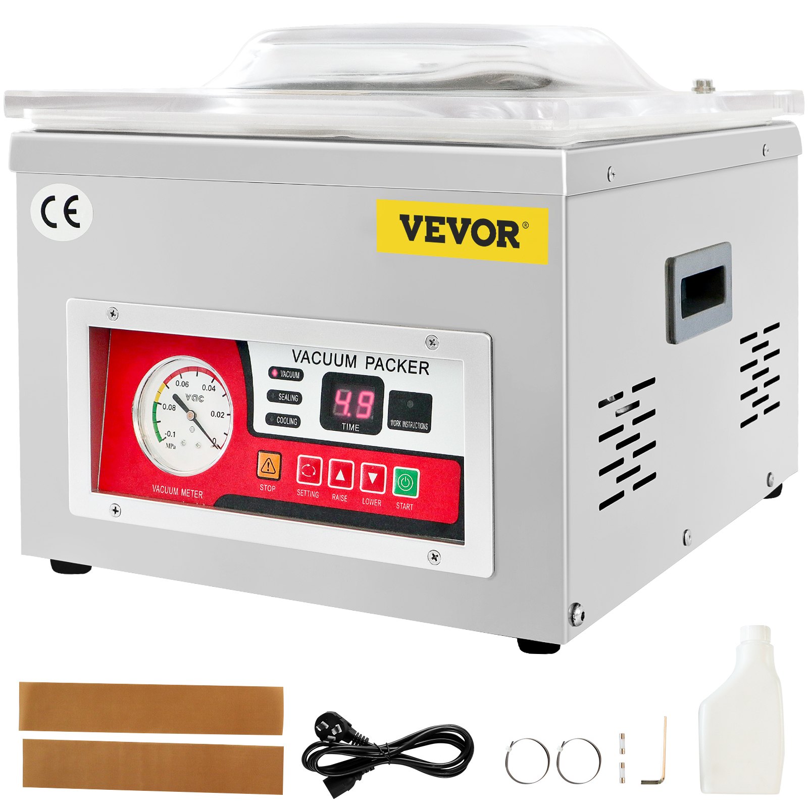Vakuumikone North Craft DZ-260A-V2, 260W, 330x270x50mm, ruostumaton teräs
