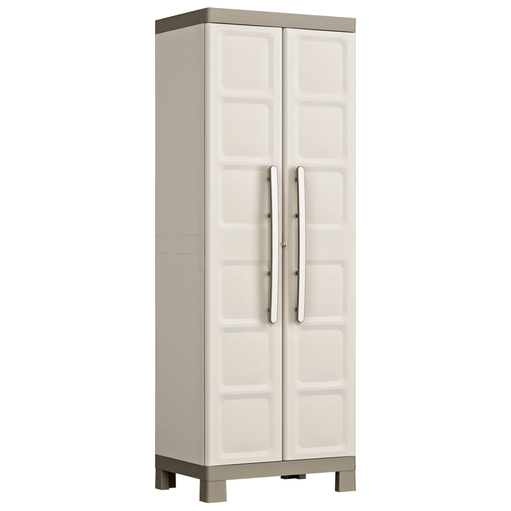 Varastokaappi hyllyillä Excellence beige ja taupe