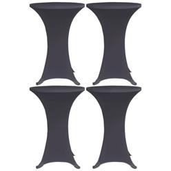 Venyvä pöydänsuoja 4 kpl 70 cm antrasiitti