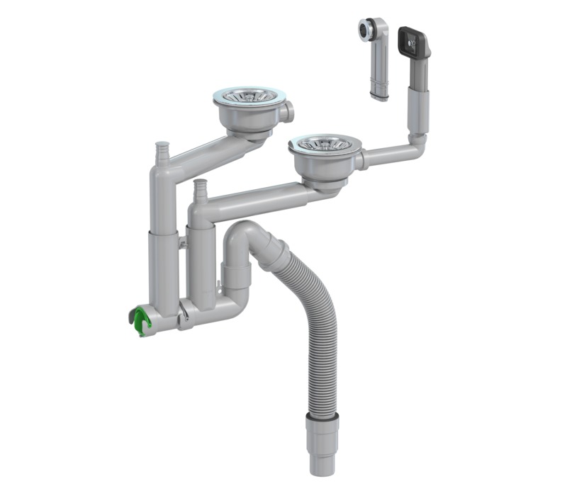 Vesilukko Prevex Smartloc, 2-os, 114mm koripohjaventtiilillä