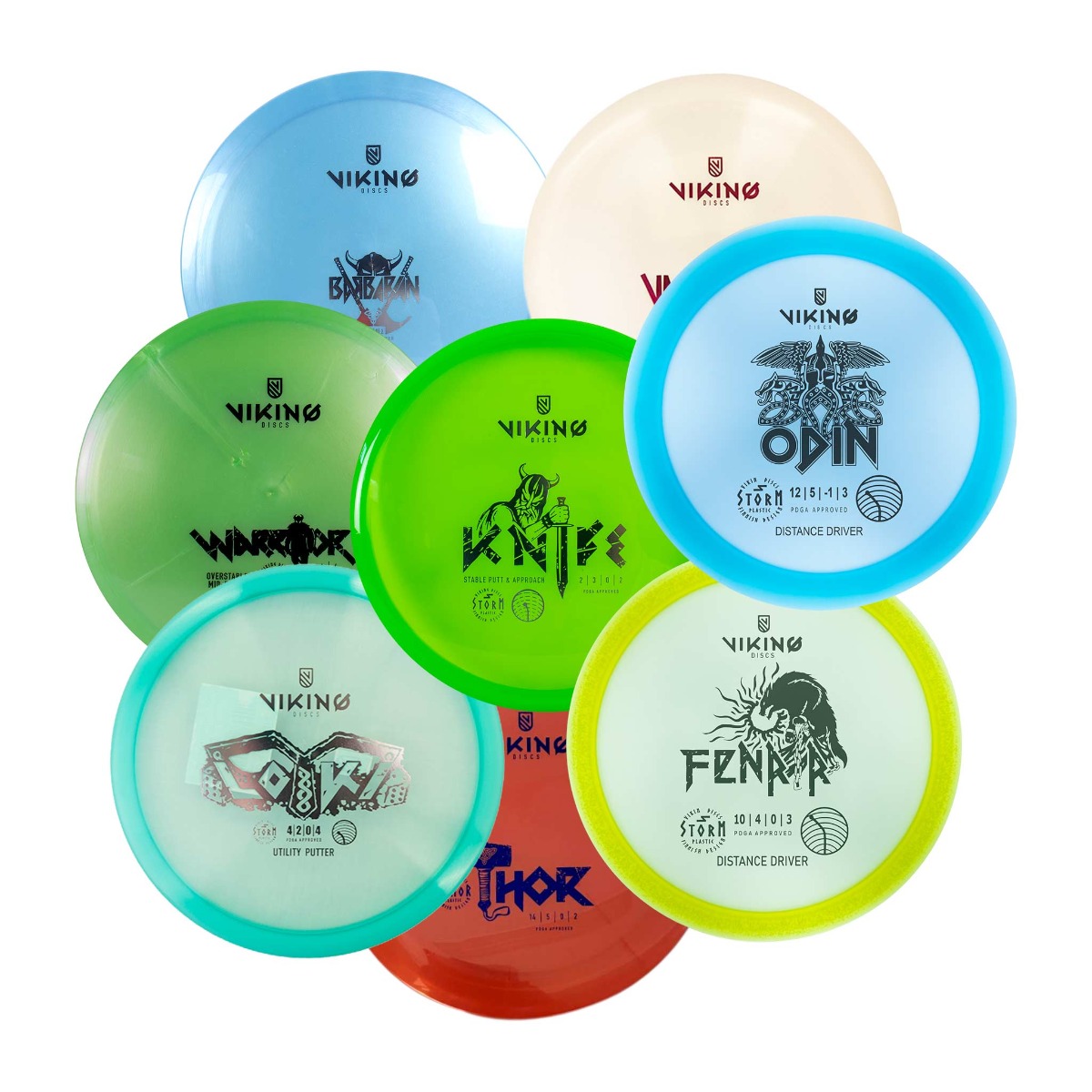 8 frisbeegolfkiekon setti, Viking Discs Tournament Set