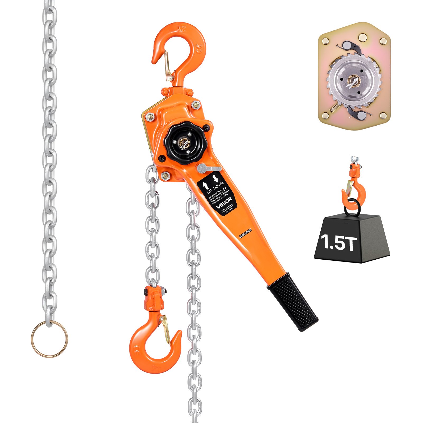 Vipuketjunostin North Craft HSH-1.5T-6M, 1500kg, 6m, Oranssi