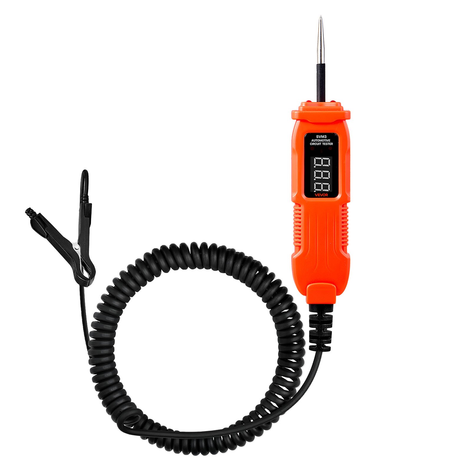 Virtapiiritesteri North Craft, 3–72V DC, LED-näyttö, 3,5m kaapeli, oranssi