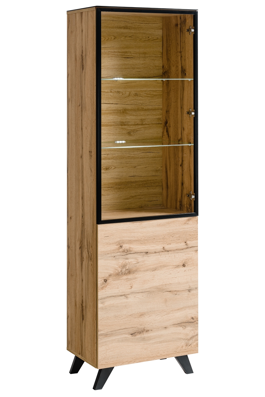 Vitriinikaappi Belong Thin, 60x197cm, ruskea