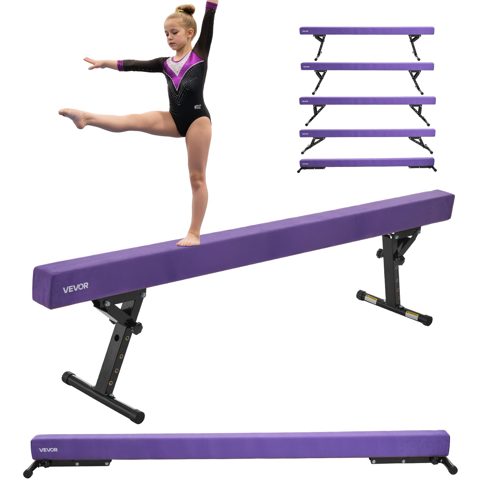 Voimistelupuomi North Craft, Säädettävä korkeus, 240.5cm, Violetti
