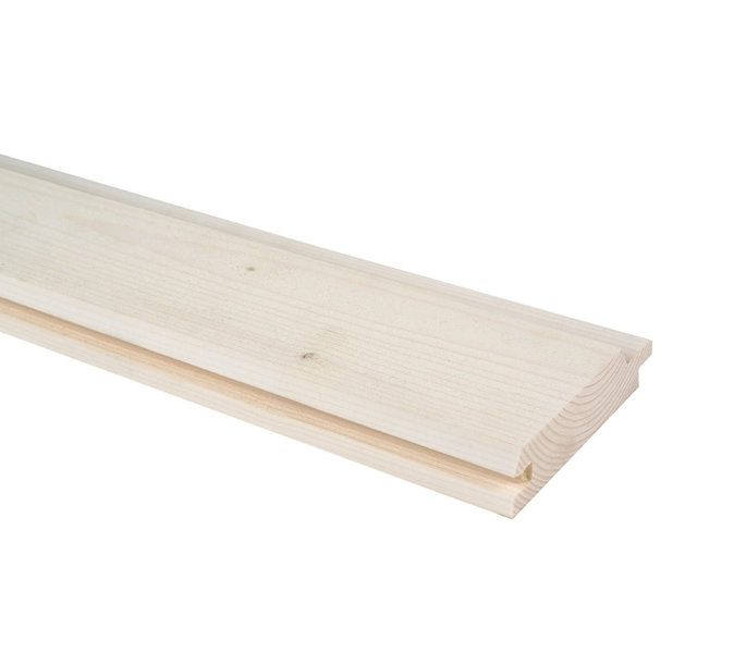 Ulkoverhouspaneeli JR-Wood UTV, 95 mm, pohjamaalattu, valkoinen, päätypontattu