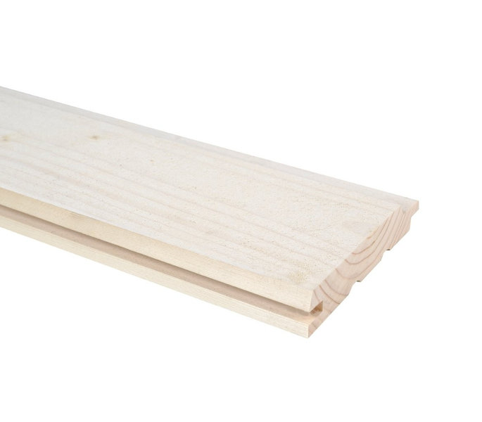 Ulkoverhouspaneeli JR-Wood UTV, 23x120x4800, pohjamaalattu, valkoinen, päätypontattu