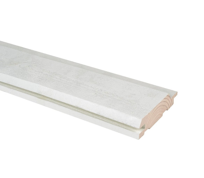 Ulkoverhouspaneeli JR-Wood UTV, 95 mm, pintamaalattu, valkoinen, päätypontattu