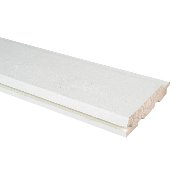 Ulkoverhouspaneeli JR-Wood UTV, 23x120x4200, pintamaalattu, valkoinen, päätypontattu