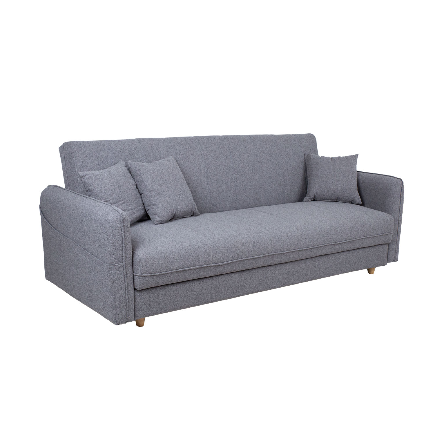 Vuodesohva Home4You Visby, 200x88x93cm, 3-Istuttava, Harmaa