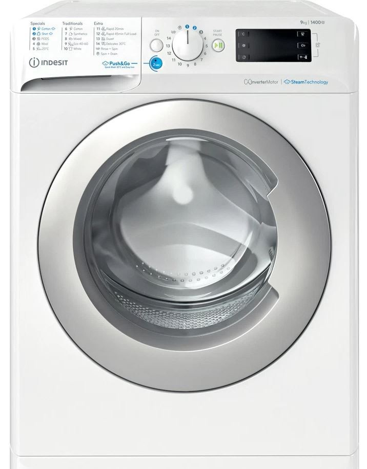Pyykinpesukone Indesit BWE91496XWSVEE, 9kg, 1400rpm
