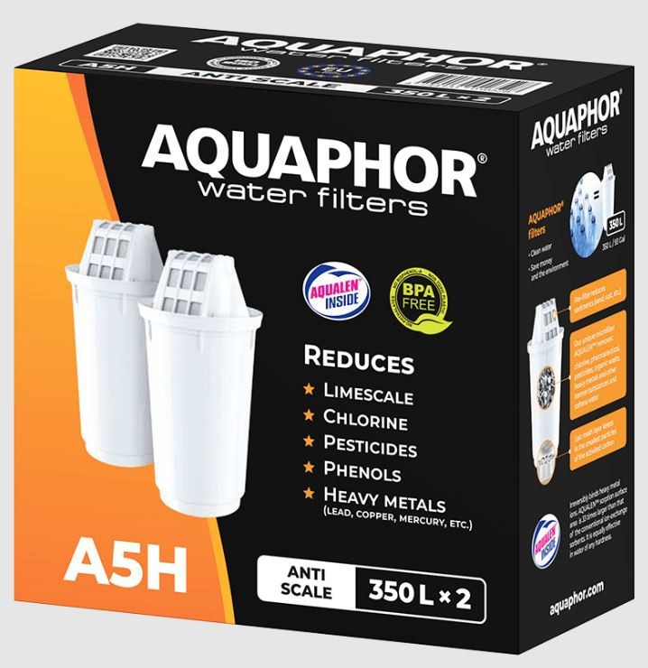 Vedensuodatin Aquaphor A5H kovan veden suodattamiseen (2 kpl)