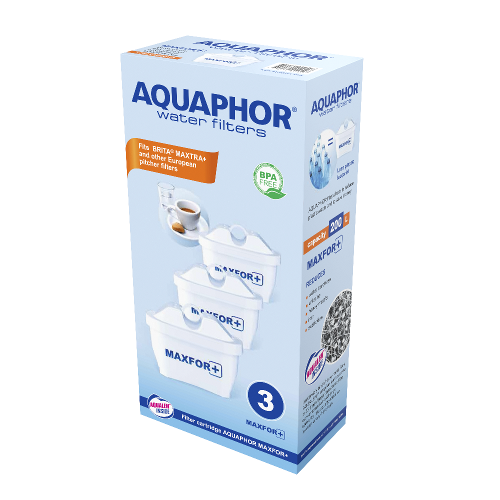 Vedensuodatin Aquaphor MAXFOR+, 3 kpl