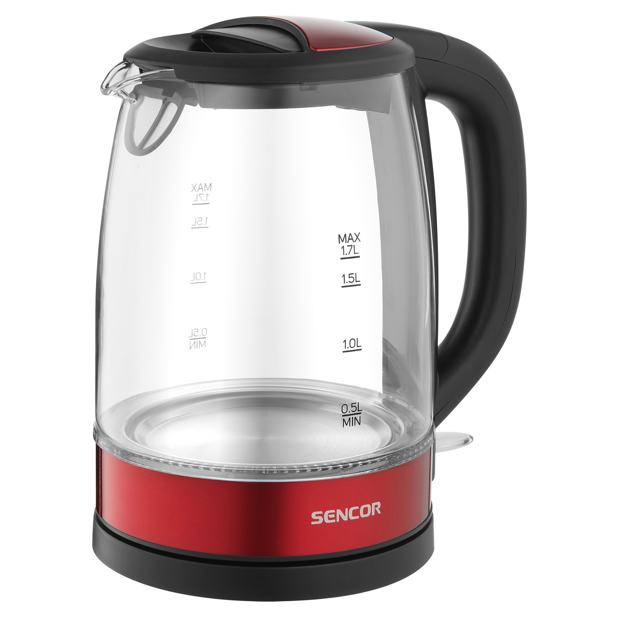 Vedenkeitin Sencor SWK7401RD, 1.7L, punainen