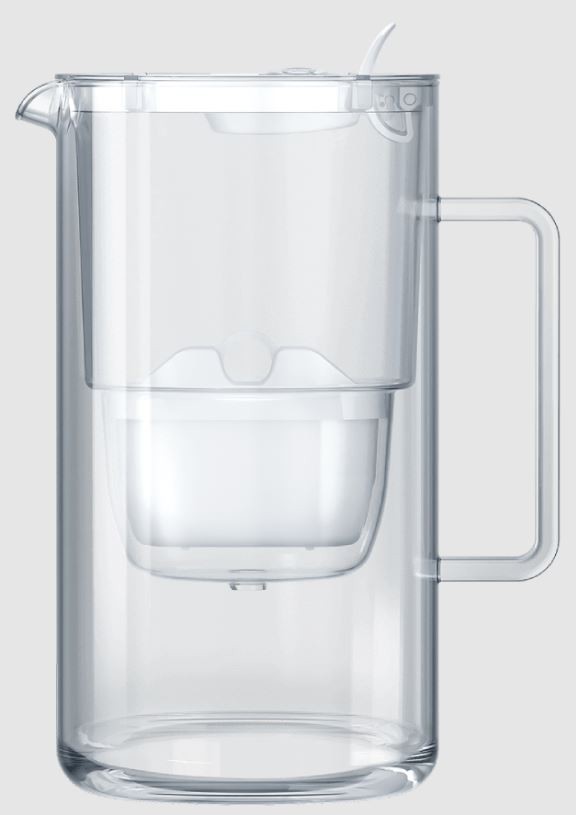 Suodatinkannu Aquaphor Glass, 2,5 l, valkoinen