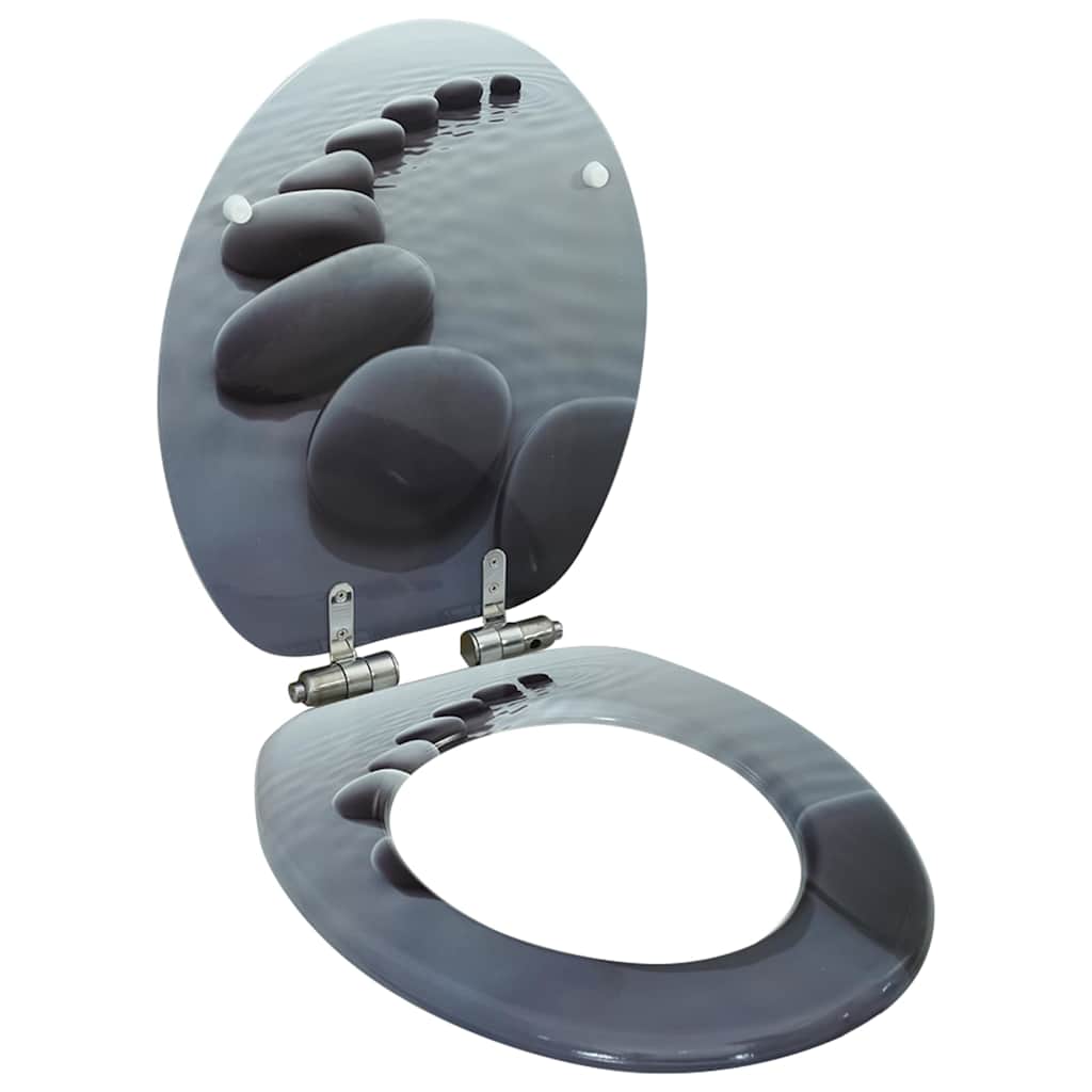 WC-istuimen kansi soft-close MDF kivikuosi