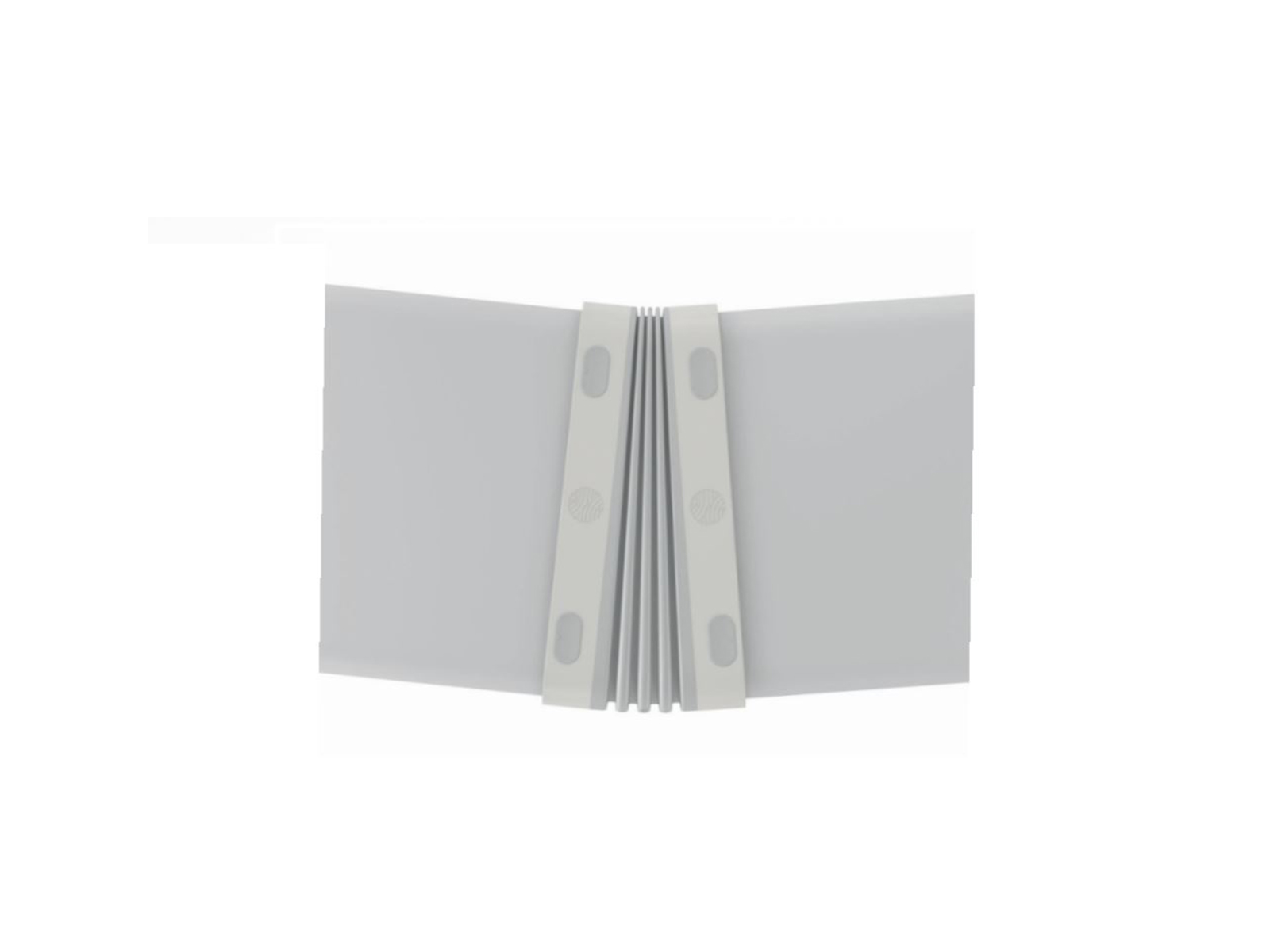 Yhdistäjäosa Savo Airvent, litteä, 222x89 mm, harmaa