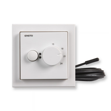 Yhdistelmätermostaatti Ensto ECO16BT-IM-084, 16A, IP30 U, valkoinen