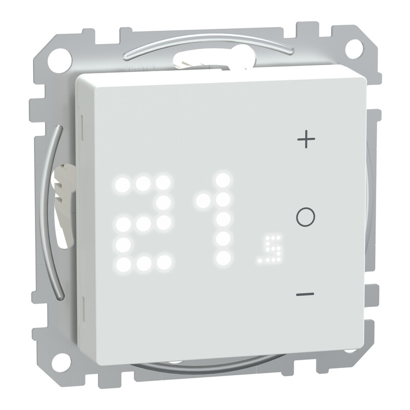 Yhdistelmätermostaatti Schneider Electric Exxact Wiser 16A, valkoinen