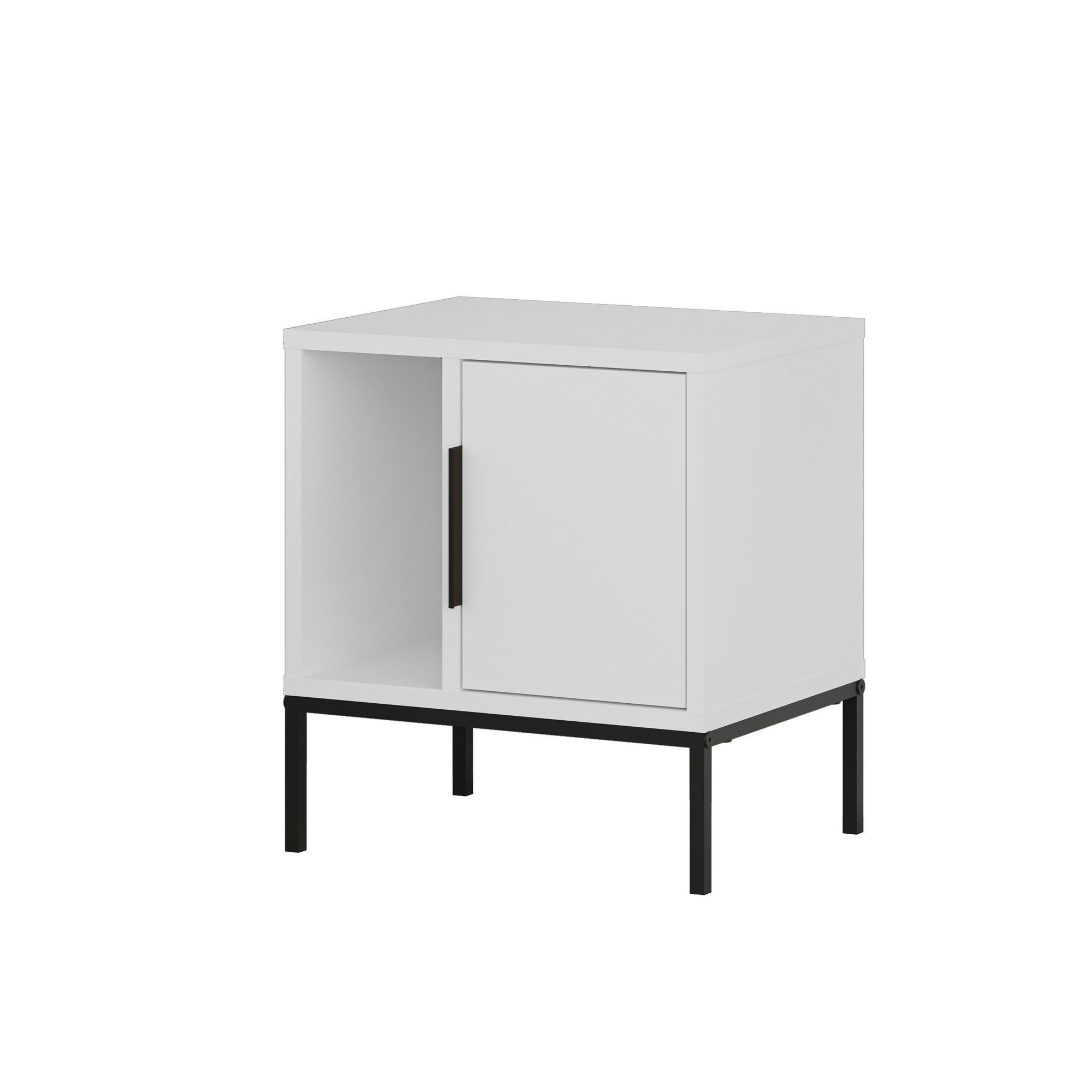 Yöpöytä Valento Furniture Glynn, 45x50x35cm, valkoinen